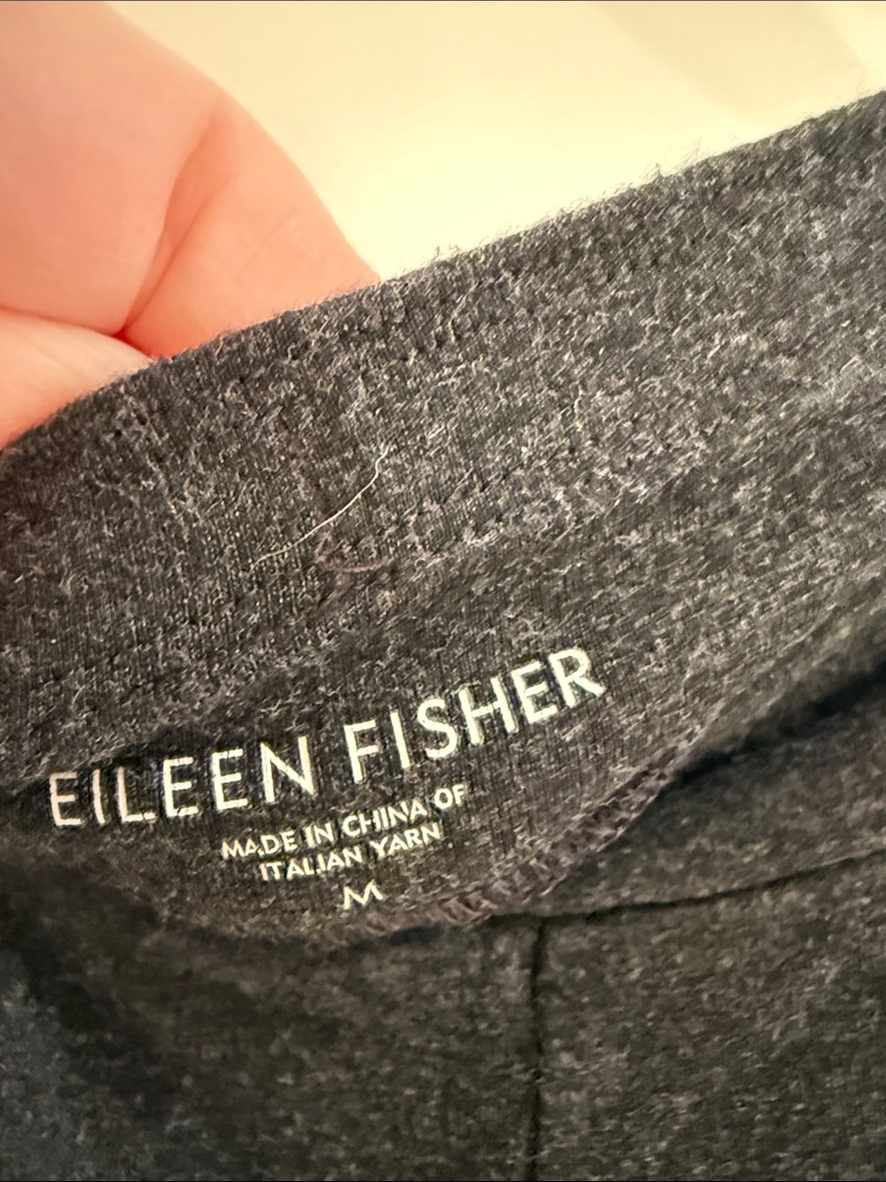 eileen fisher gray Italian knit size medium pants - Picture 2 of 4